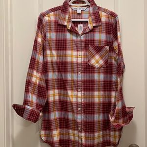 Old Navy Flannel Tunic Shirt - L NWT